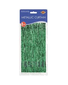 Green metallic Curtain  3'X8'