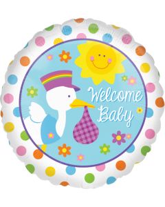 18" Welcome Baby Stork
