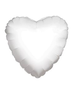 4" White Heart