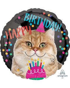 18" Happy Cat Birthday