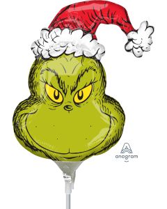 14" The Grinch inflated with stick