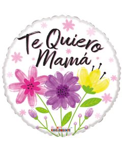 18" Te Quiero  Mama 3 Flores