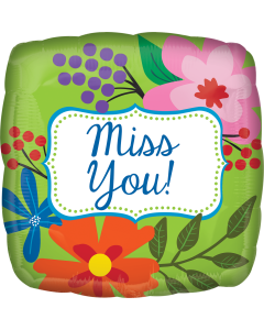 18" Miss You Green Floral