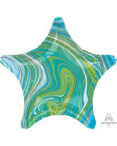 19" Blue-Green Marblez Star
