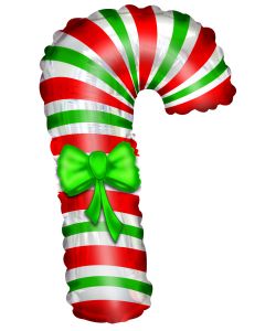 12" Red & Green Candy Cane