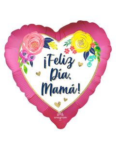 28" Satin Feliz Dia Mama Watercolor