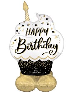 52" Airloonz Satin BSG Birthday Wishes