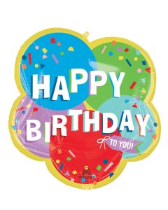 25" Sunny Balloons Birthday