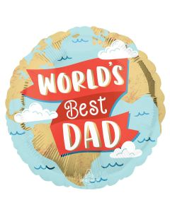 18" World's Best Dad  Pkg