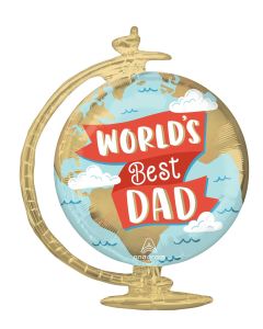 23" World's Best Dad Globe