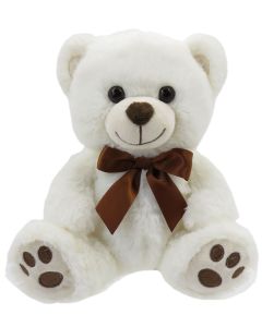 9" Paw Prints Bear White