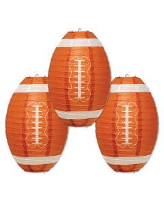 11" Football Paper Lanterns 3ct