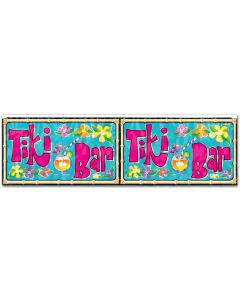 Tiki Bar Fringed Banner