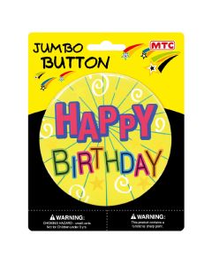 4" Jumbo Happy Birthday Button