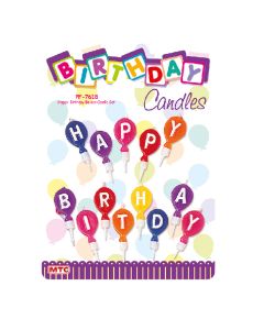 Happy Birthday Balloon Candles 1set