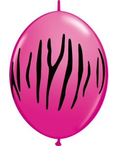 12" Quick Link Zebra Stripes Wild Berry 50ct