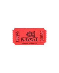 Red Meal Tickets 2000 Roll