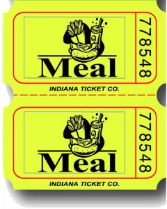 Yellow Meal Tickets 2000 Roll